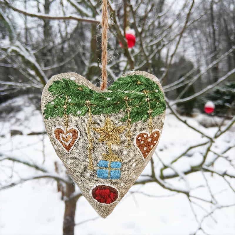 Rubbyoo Heart Embroidery Kit - Christmas Gift | Christmas Heart Stitch | Diy Holiday Collection - image 4