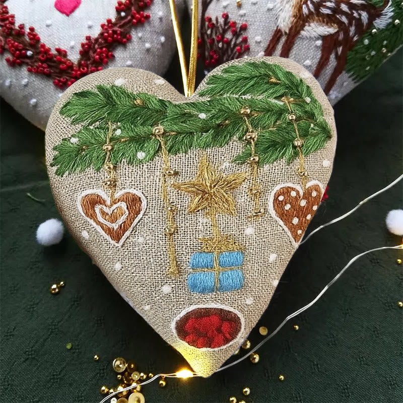 Rubbyoo Heart Embroidery Kit - Christmas Gift | Christmas Heart Stitch | Diy Holiday Collection - image 3