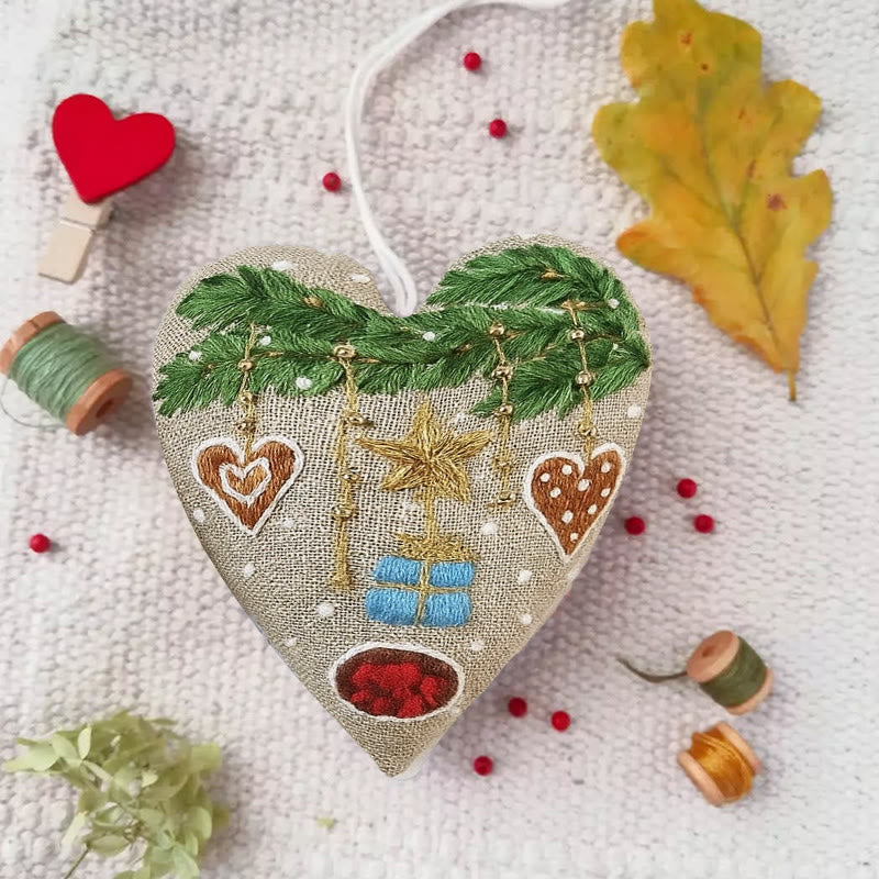 Rubbyoo Heart Embroidery Kit - Christmas Gift | Christmas Heart Stitch | Diy Holiday Collection - image 0