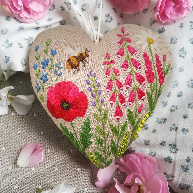 Rubbyoo Heart Embroidery Kit - Spring Flower | Perfect Handmade Gift For Her | Diy Decorative Craft  - image 4