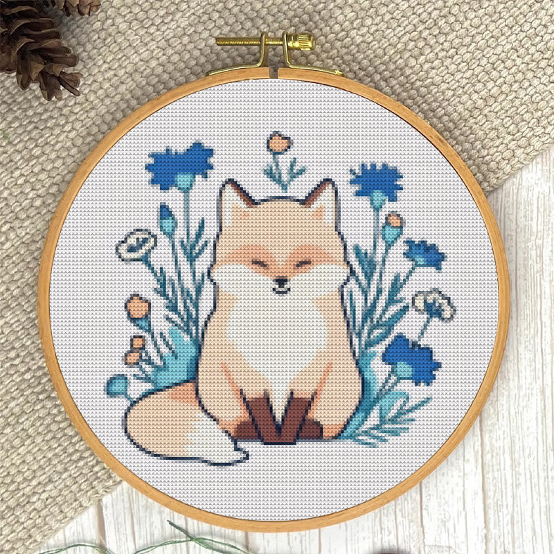  Cross Stitch Kit - Lovely Fox | Diy Animal Needlework | Perfect Craft For Decoration - image 6