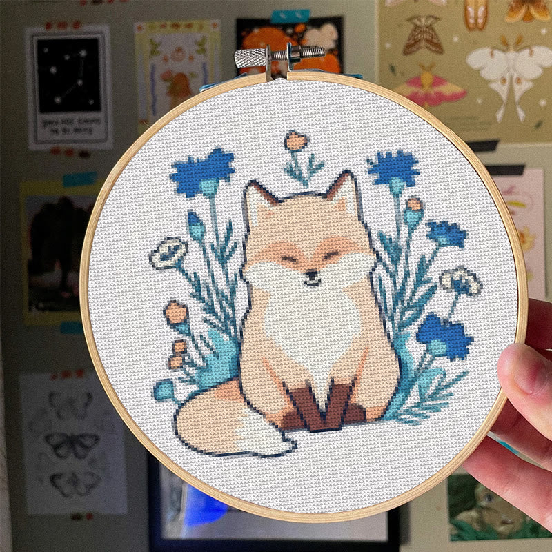  Cross Stitch Kit - Lovely Fox | Diy Animal Needlework | Perfect Craft For Decoration - image 3