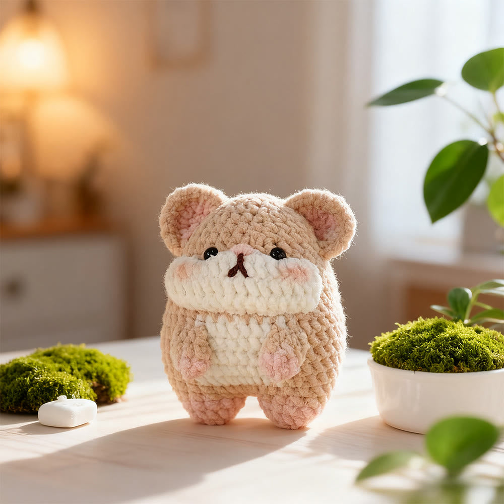 Diy Handmade Chubby Hamster Crochet Kit - Adorable Bag Hanging Doll | Diy Handmade Gift For Kid - image 3