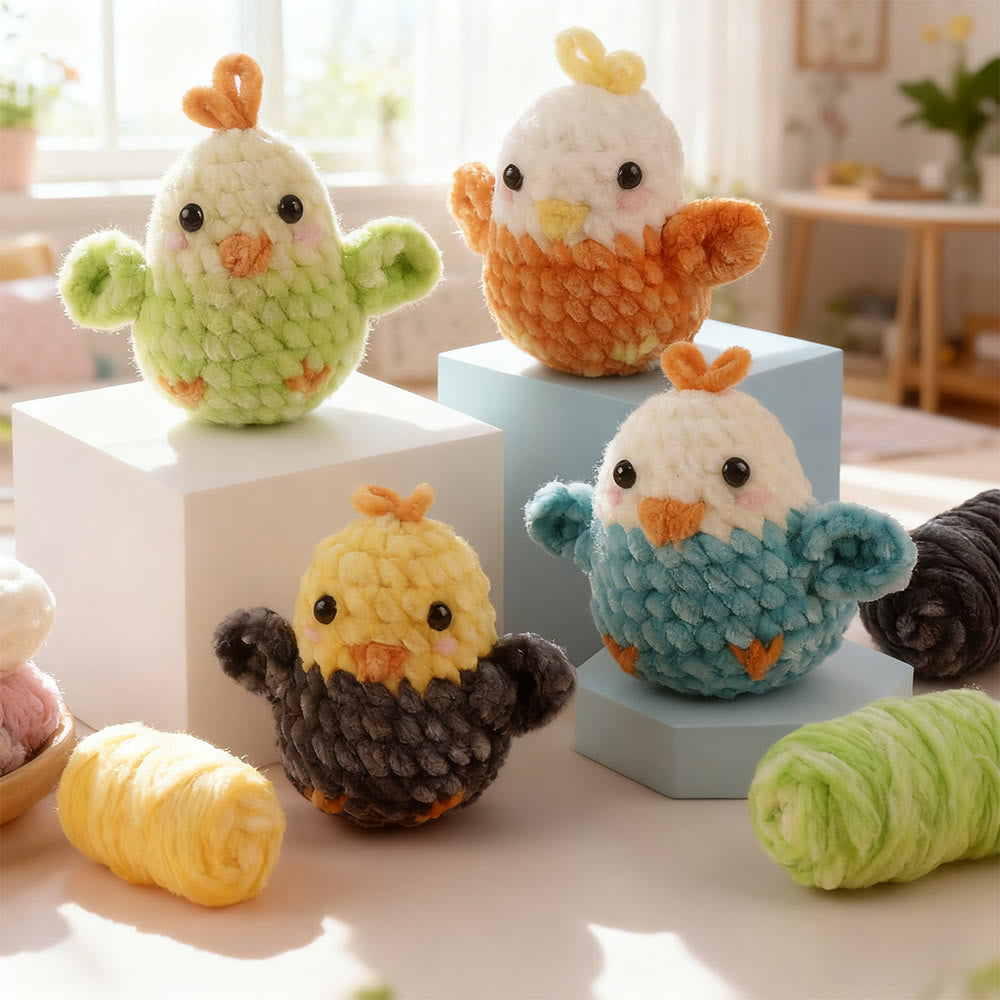 Diy Handmade Little Birds Series Crochet Kit - Cute Animal Yarn Craft | Creative Home Ornament  - Diy Handmade Little Birds Series Crochet Kit - image 0