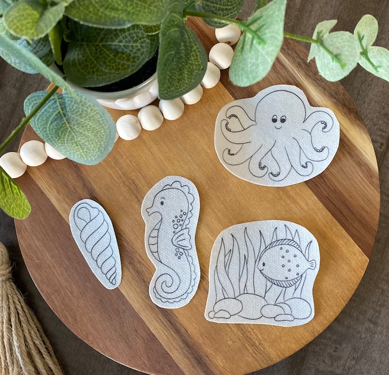 Christmas Stick And Stitch Patterns | Diy Marine Animals Stick | Perfect For Various Cloth Creation  - image 1