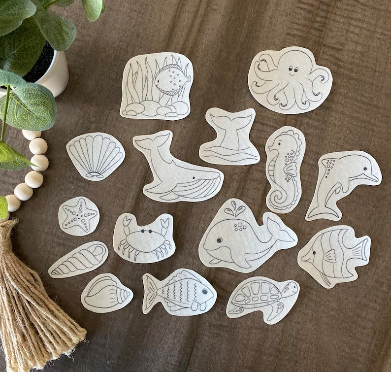 Christmas Stick And Stitch Patterns | Diy Marine Animals Stick | Perfect For Various Cloth Creation  - 15pcs - image 7