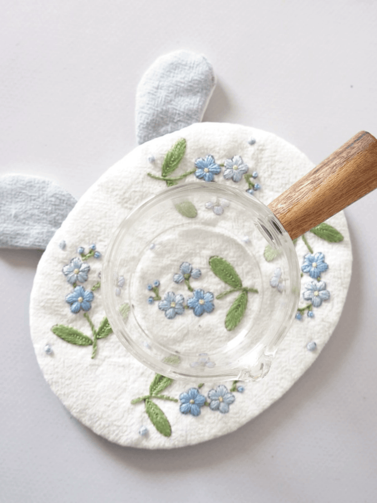 Embroidery Rabbit Coasters Kit | Creative Handmade Craft | Unique Home Decoration - image 2