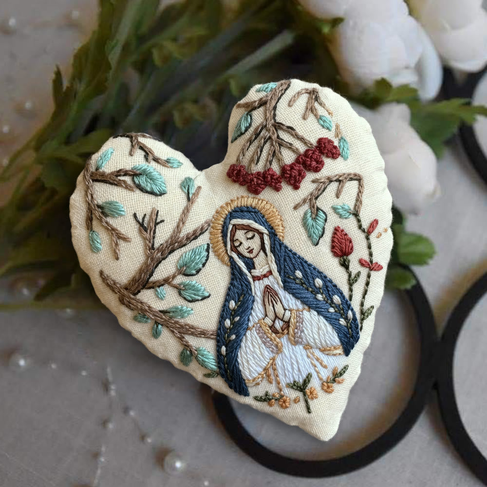 Rubbyoo Heart Embroidery Kit - Praying Woman | Handmade Catholic Craft | Diy Decorative Craft - image 7