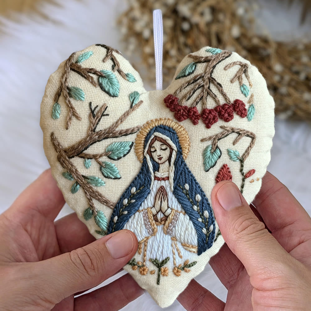 Rubbyoo Heart Embroidery Kit - Praying Woman | Handmade Catholic Craft | Diy Decorative Craft - image 3