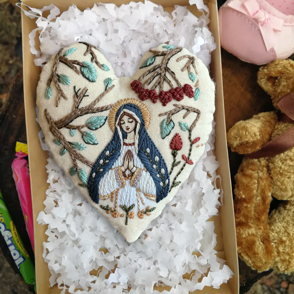 Rubbyoo Heart Embroidery Kit - Praying Woman | Handmade Catholic Craft | Diy Decorative Craft - image 6