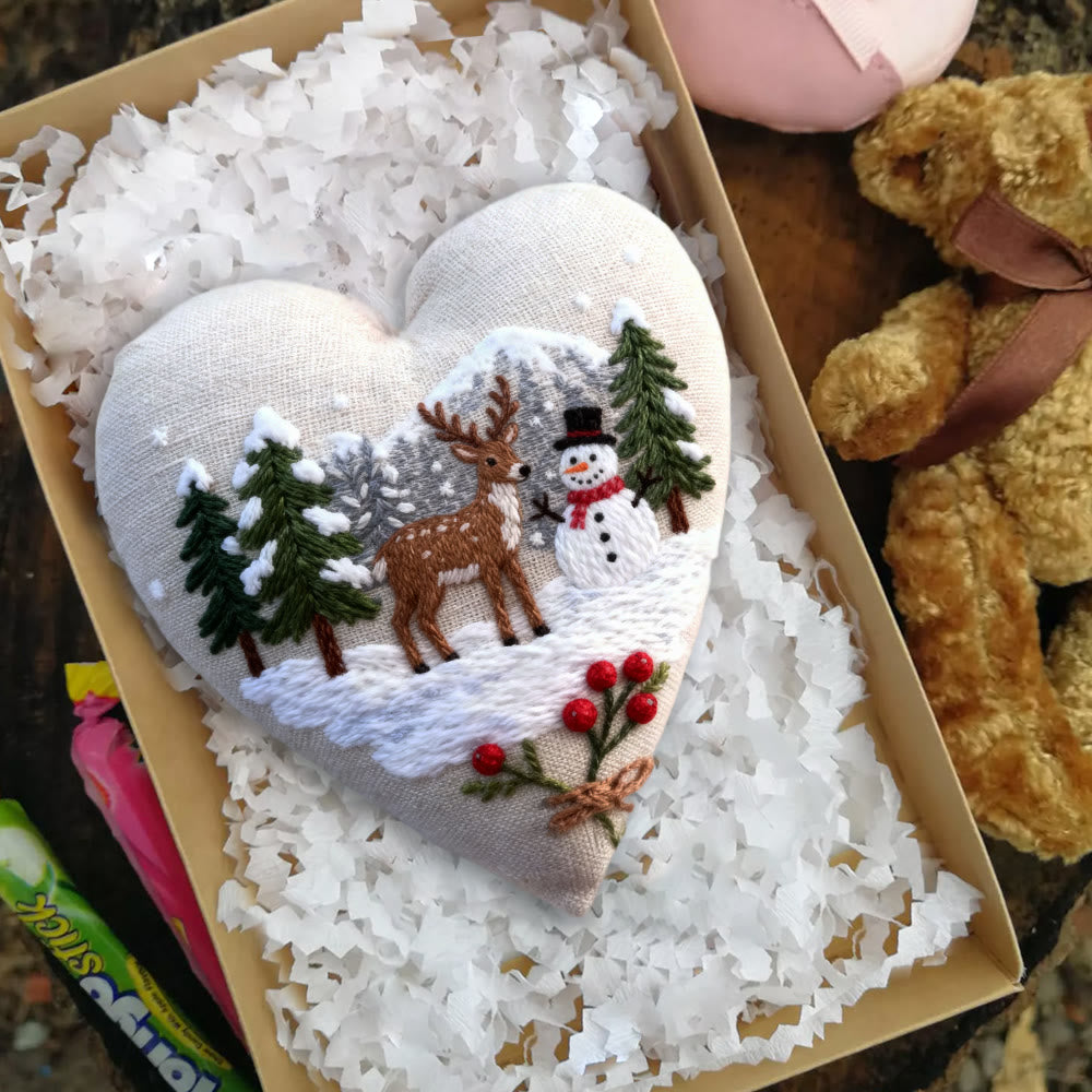 Rubbyoo Heart Embroidery Kit - Winter Forest | Christmas Snowy View | Handmade Needle Art  - image 8