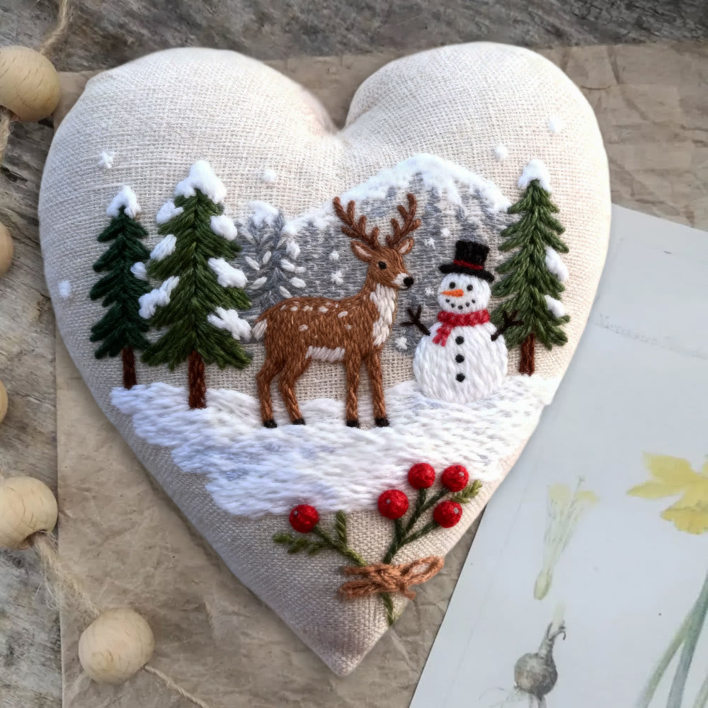 Rubbyoo Heart Embroidery Kit - Winter Forest | Christmas Snowy View | Handmade Needle Art  - image 5