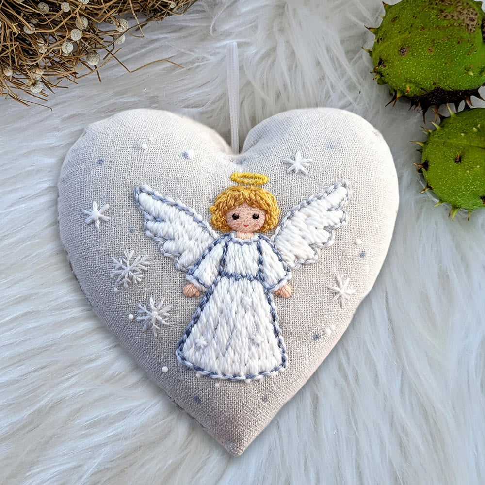 Rubbyoo Heart Embroidery Kit - Adorable Angel | Diy Needle Artwork | Perfect Hanging Decor  - image 9