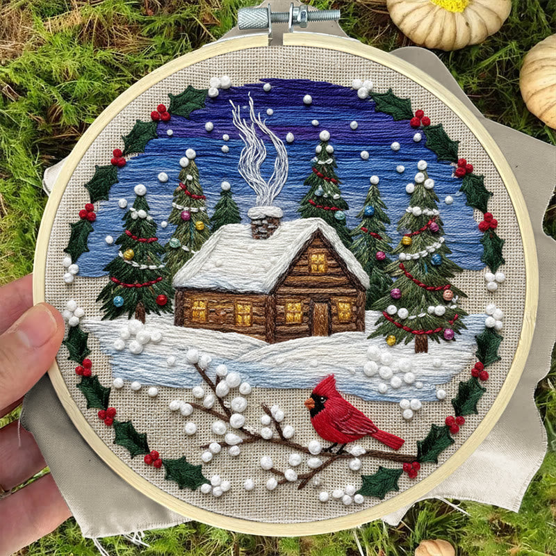 Rubbyoo Embroidery Kit - Christmas Town | Diy Christmas Collection | Unique Home Decor - image 2