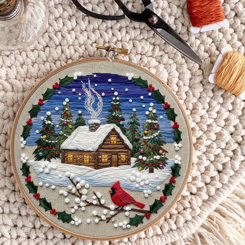 Rubbyoo Embroidery Kit - Christmas Town | Diy Christmas Collection | Unique Home Decor - image 8
