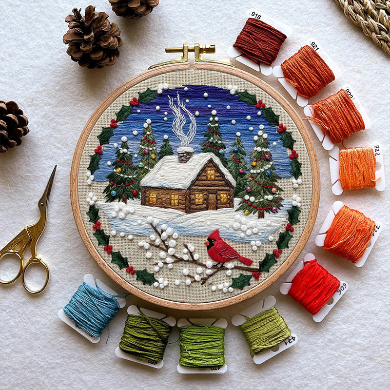Rubbyoo Embroidery Kit - Christmas Town | Diy Christmas Collection | Unique Home Decor - image 6