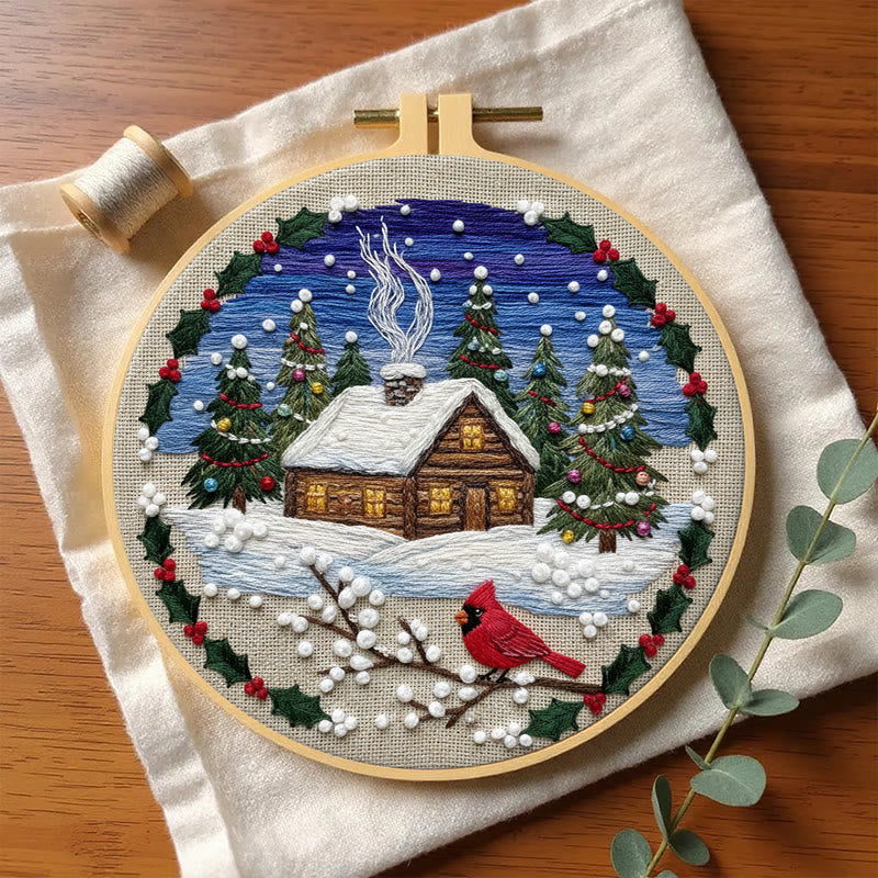 Rubbyoo Embroidery Kit - Christmas Town | Diy Christmas Collection | Unique Home Decor - image 4