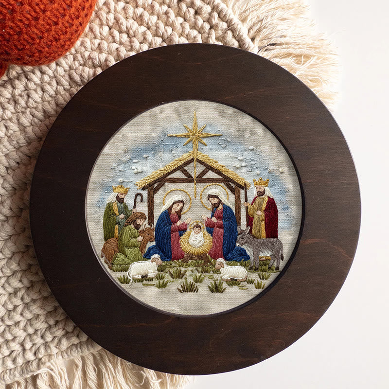 Rubbyoo Embroidery Kit - Christmas Nativity  | Diy Holiday Needlework | Decorative Handmade Craft - image 4
