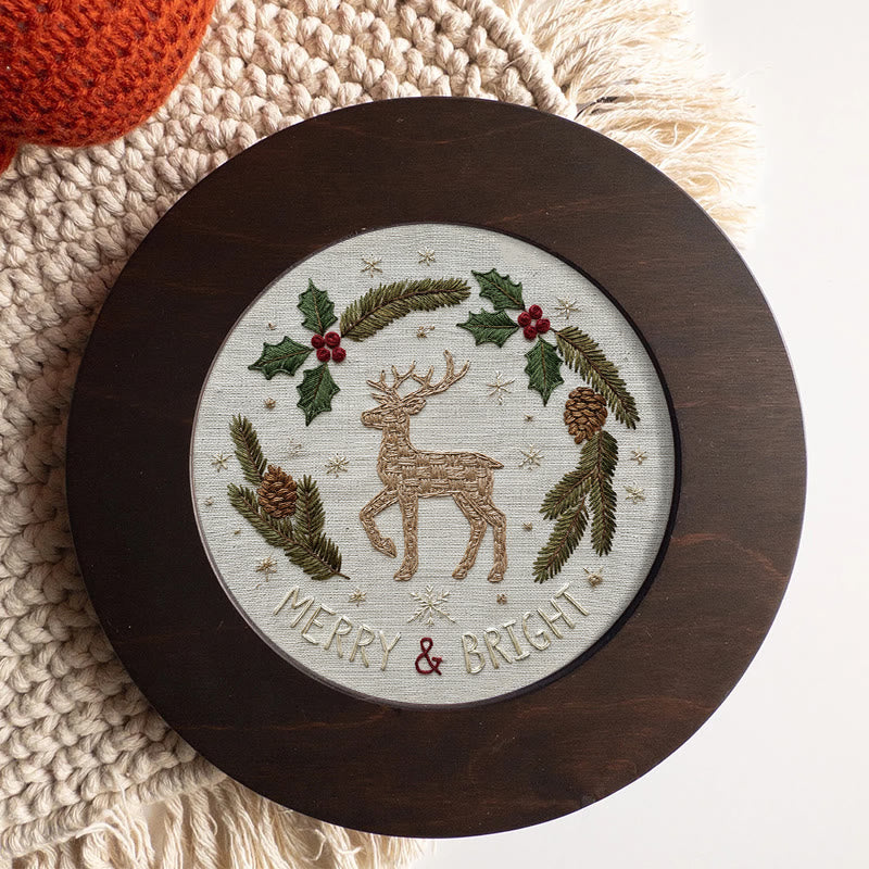 Rubbyoo Embroidery Kit - Holly Reindeer | Home Hanging Ornament | Needle Holiday Gift  - image 9