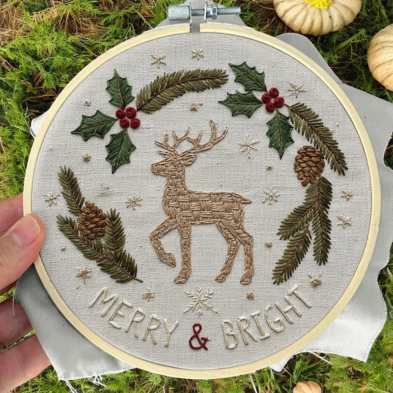 Rubbyoo Embroidery Kit - Holly Reindeer | Home Hanging Ornament | Needle Holiday Gift  - image 8