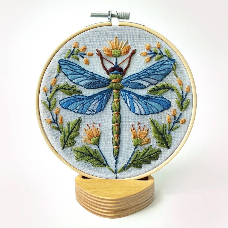 Rubbyoo Embroidery Kit - Floral Dragonfly | Diy Insect Craft | Hanging Wall Art Decor - image 10