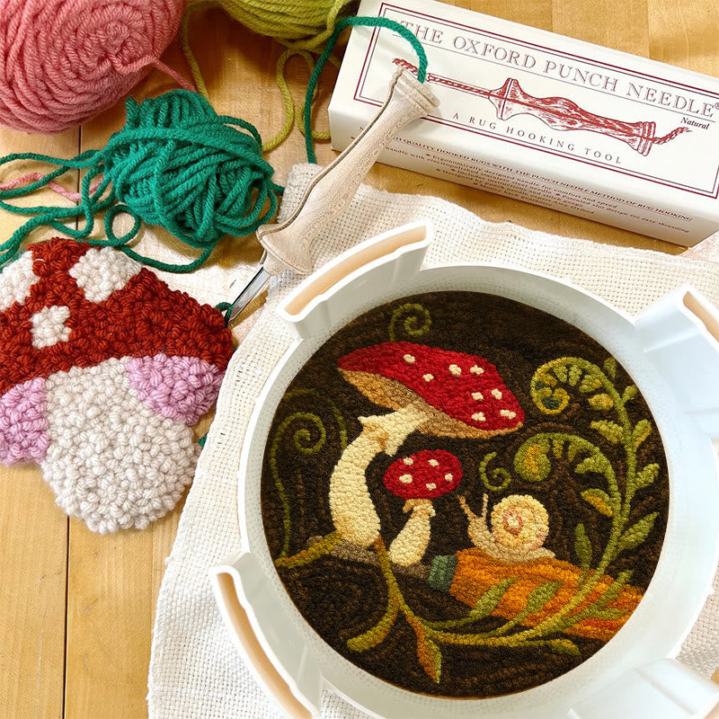Cute Mushroom Punch Needle Kit - Wall Ornament Gift | Beginner Handmade Needlework - image 7