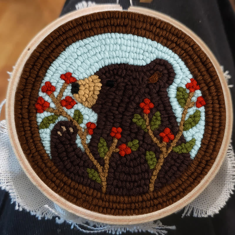 Brown Bear Punch Needle Kit - Adorable Animal Art | Handmade Gift For Decoration - image 6