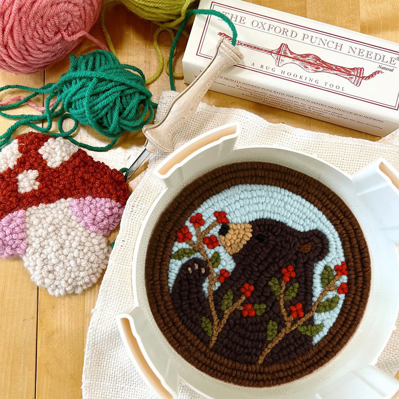 Brown Bear Punch Needle Kit - Adorable Animal Art | Handmade Gift For Decoration - image 8