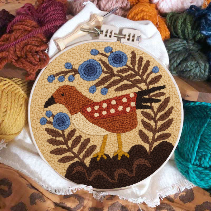 Little Turtledove Punch Needle Kit - Unique Bird Art | Perfect Craft For Beginner - image 1