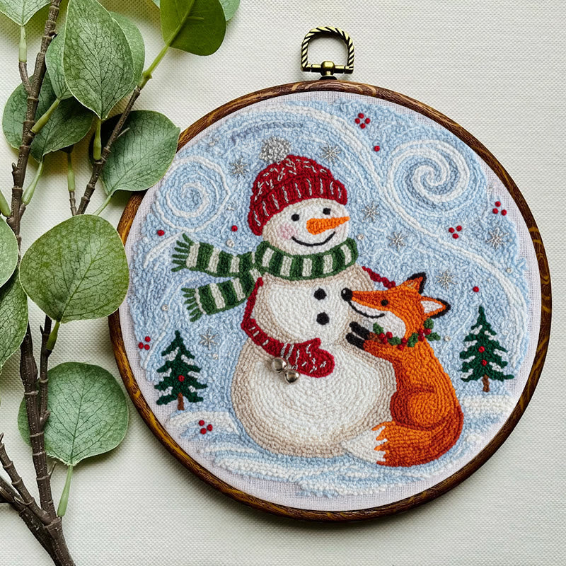 Christmas Forest Punch Needle Kit - Winter Animal Art | Nice Holiday Decor - image 4