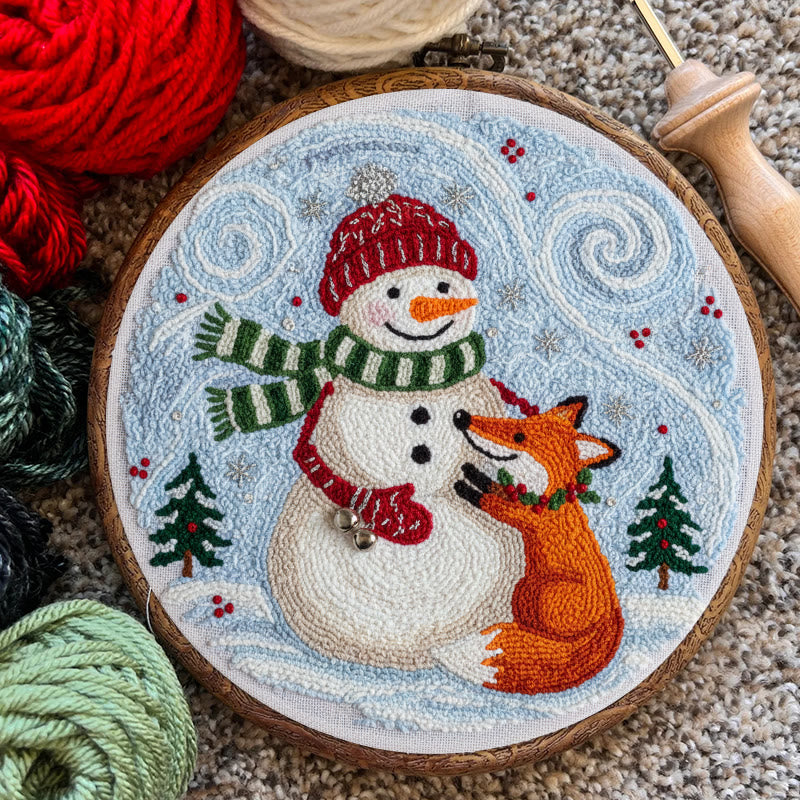 Christmas Forest Punch Needle Kit - Winter Animal Art | Nice Holiday Decor - image 9