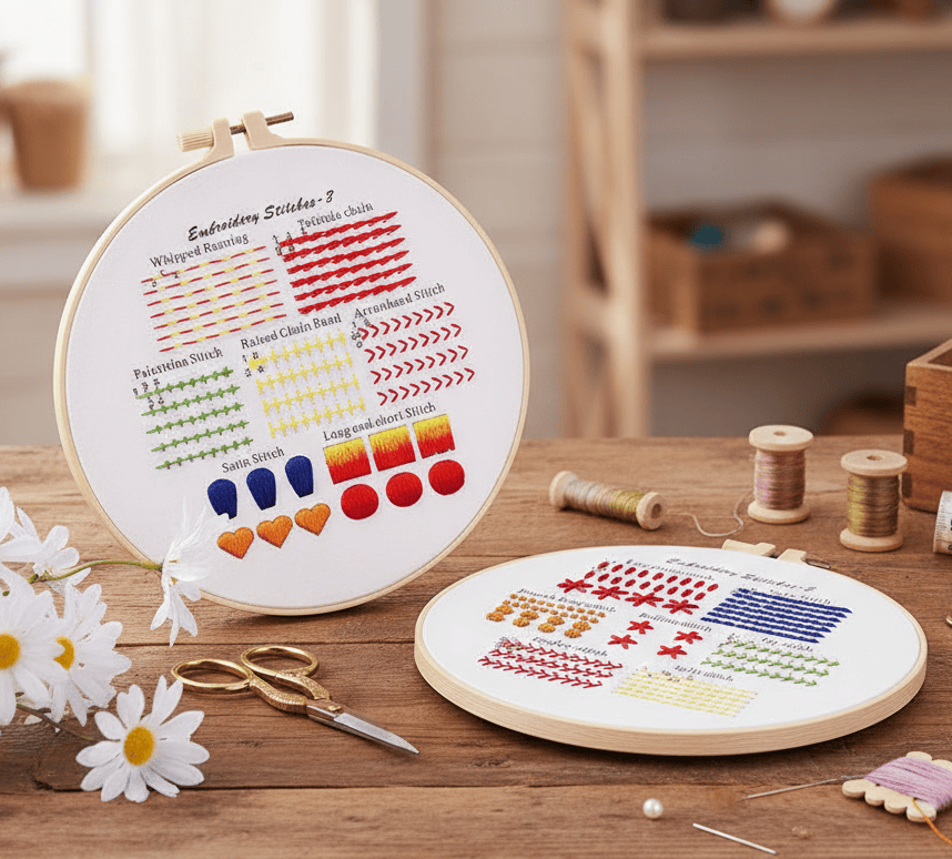 Rubbyoo 4-piece Embroidery Starter Kit - Beginner Easy Stitch Practice | Perfect Craft For Diy Starter - image 2