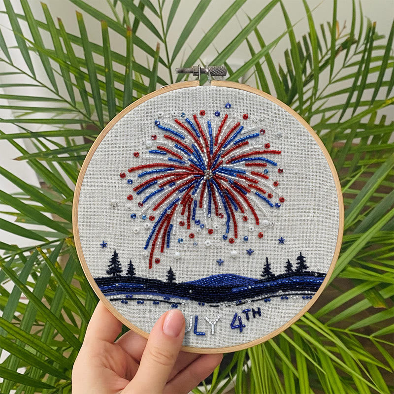Rubbyoo Bead Embroidery Kit - July 4th Fireworks Celebration | Diy Handmade Artwork | Perfect For Decoration - image 10