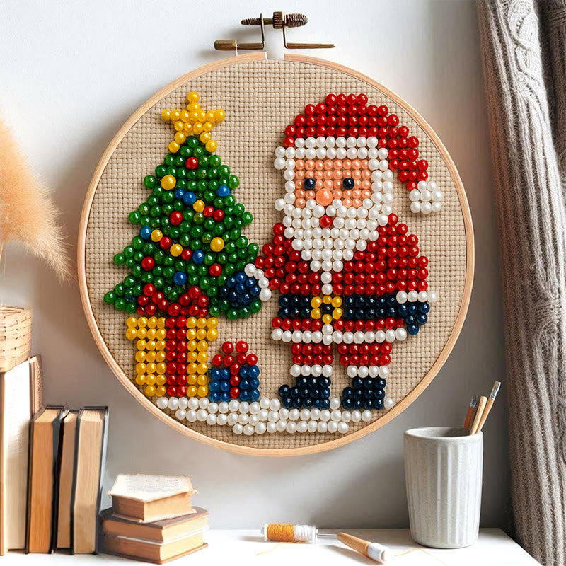 Rubbyoo Bead Embroidery Kit - Marry Christmas | Holiday Diy Artwork | Nice For Home Decor - image 1