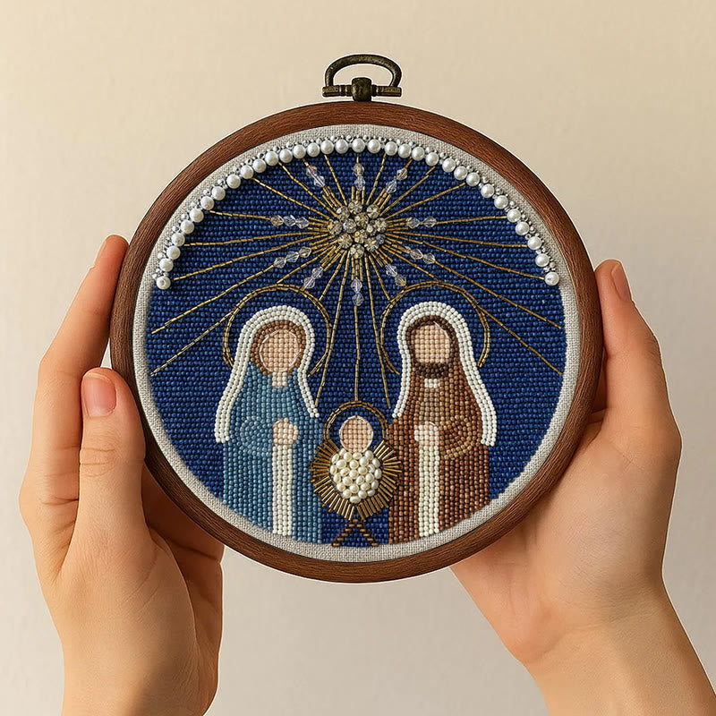 Rubbyoo Bead Embroidery Kit - Nativity Day | Creative Handmade Needlepoint | Diy Wall Hanging - image 7