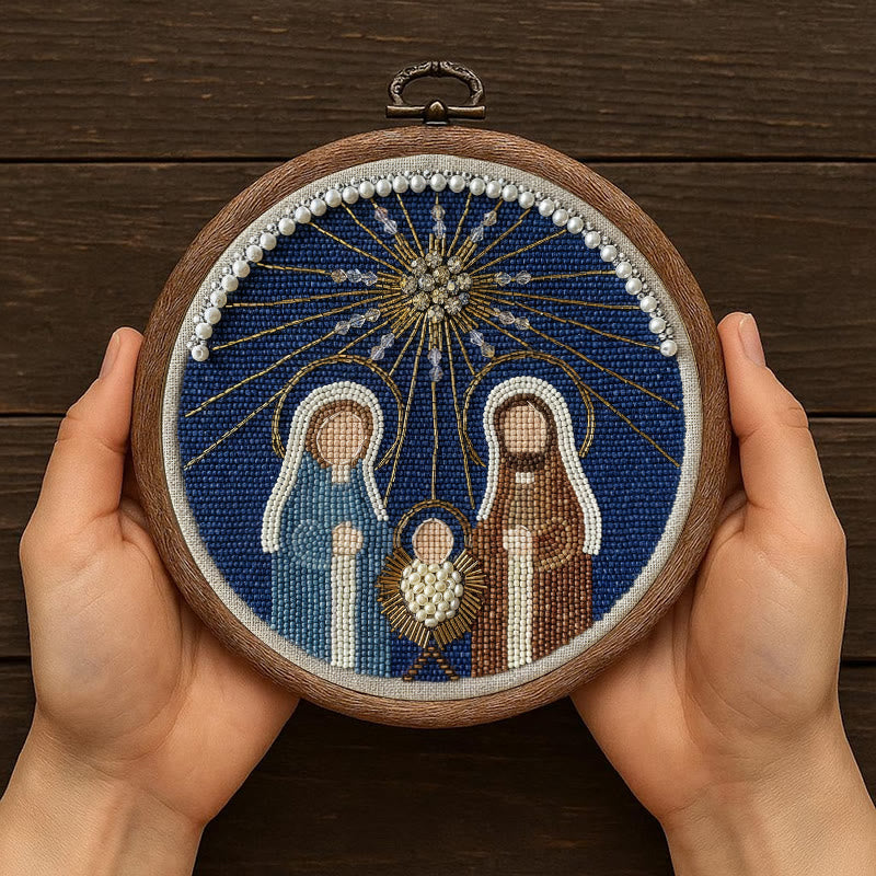 Rubbyoo Bead Embroidery Kit - Nativity Day | Creative Handmade Needlepoint | Diy Wall Hanging - image 6