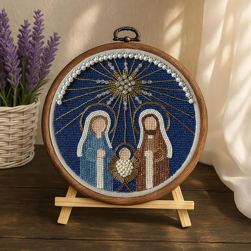 Rubbyoo Bead Embroidery Kit - Nativity Day | Creative Handmade Needlepoint | Diy Wall Hanging - image 5