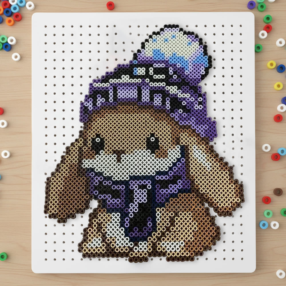 Rubbyoo Perler Beads Kit - Cutest Bunny  | Diy Handmade Craft | Perfect Birthday Gift Idea - 2.6 mm - Perler Beads Kit + Tool Kit - image 0