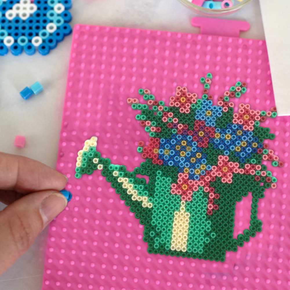 Rubbyoo Perler Beads Kit - Floral Pot | Easy Diy Craft  | Nice Present For Handmade Lovers - image 3