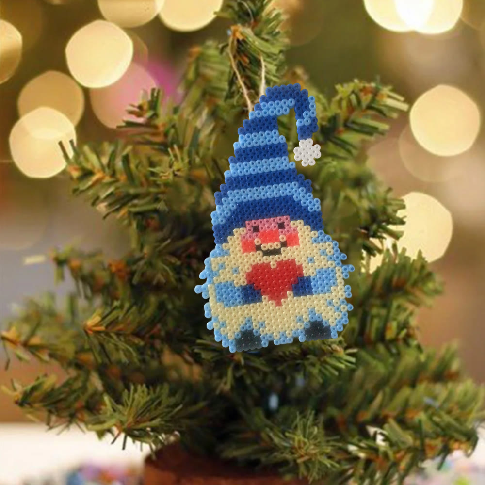 Rubbyoo Perler Beads Kit - Blue Gnome | Diy Handmade Gift | Nice Christmas Hanging Decor - image 2