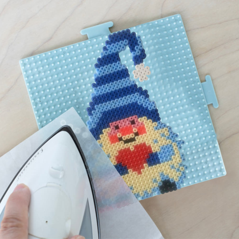 Rubbyoo Perler Beads Kit - Blue Gnome | Diy Handmade Gift | Nice Christmas Hanging Decor - image 1