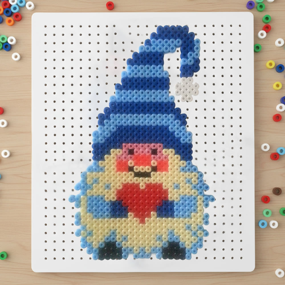 Rubbyoo Perler Beads Kit - Blue Gnome | Diy Handmade Gift | Nice Christmas Hanging Decor - 2.6 mm - Perler Beads Kit + Tool Kit - image 0