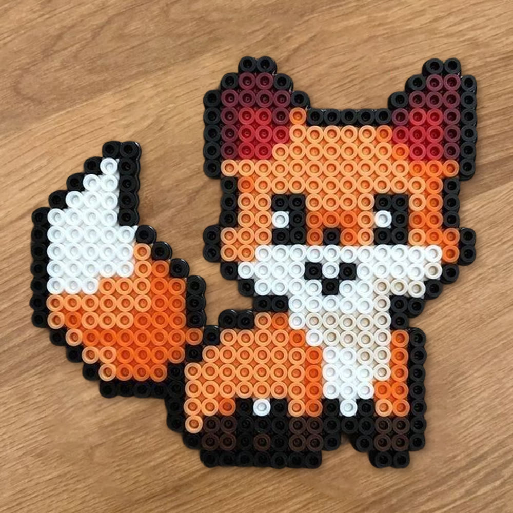 Rubbyoo Perler Beads Kit - Little Fox | Adorable Pixel Art | Handmade Craft For Kid - image 8