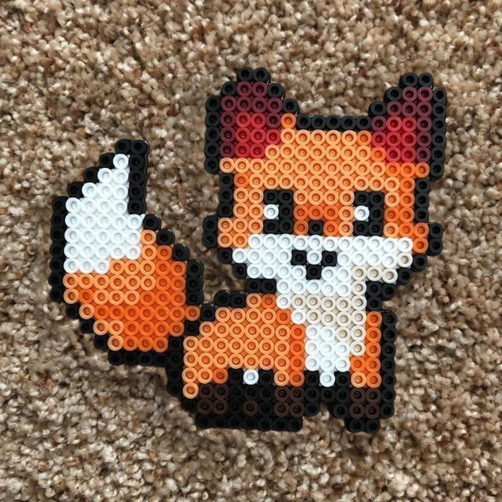 Rubbyoo Perler Beads Kit - Little Fox | Adorable Pixel Art | Handmade Craft For Kid - image 9