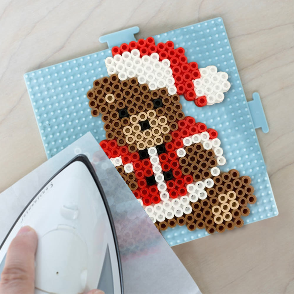 Rubbyoo Perler Beads Kit - Christmas Bear | Lovely Christmas Gifts | Perfect For Holiday Ornament - image 1