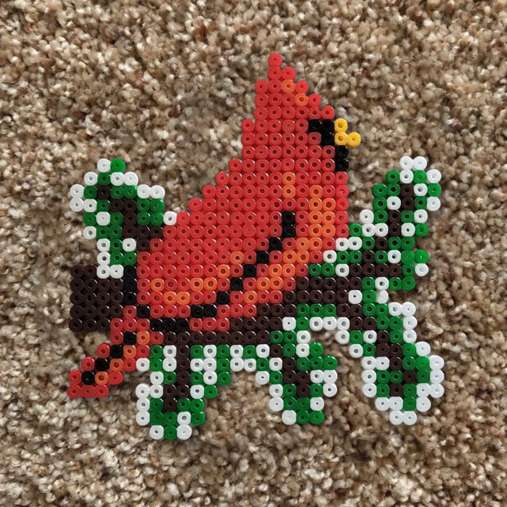 Rubbyoo Perler Beads Kit - Christmas Red Bird | Christmas Decorative Craft | Creative Hanging Art - image 9