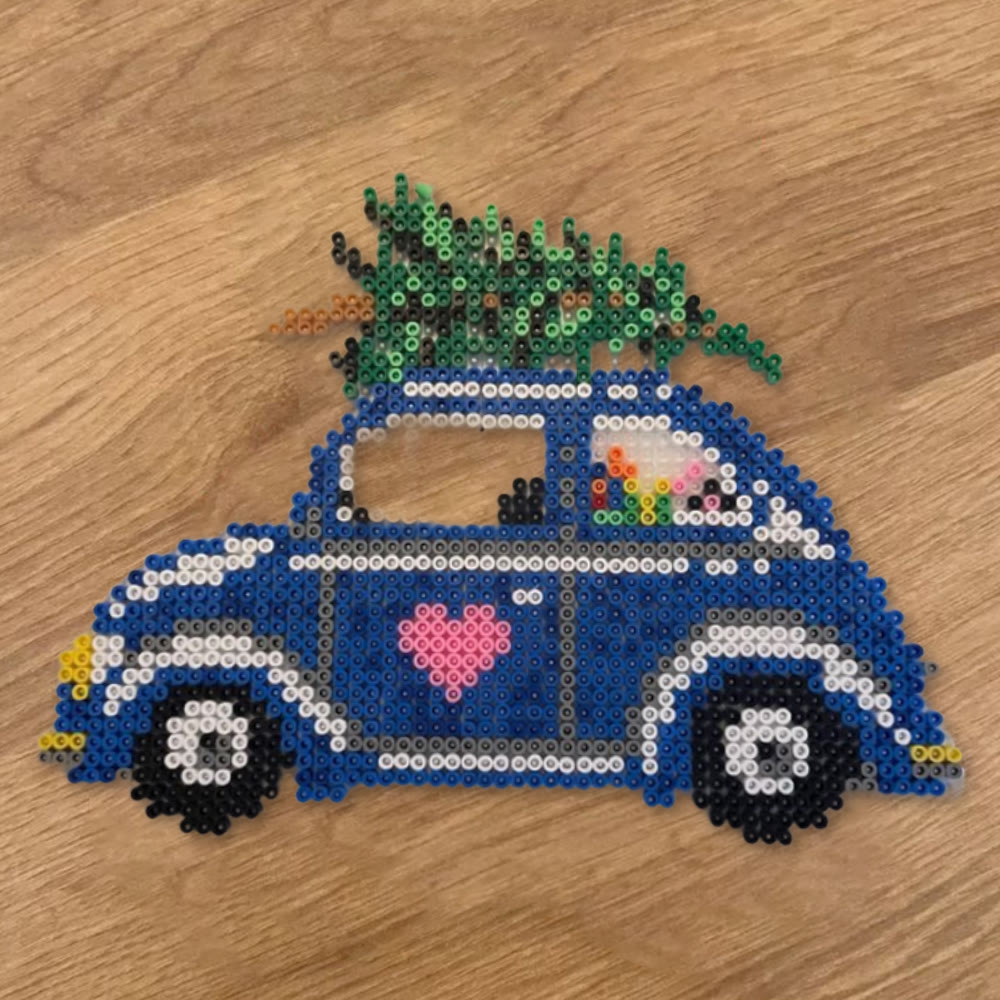 Rubbyoo Perler Beads Kit - Christmas Car | Pixel Hanging Craft | Holiday Room Decor - image 7