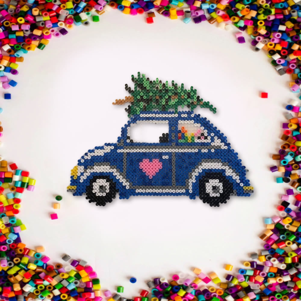 Rubbyoo Perler Beads Kit - Christmas Car | Pixel Hanging Craft | Holiday Room Decor - image 5