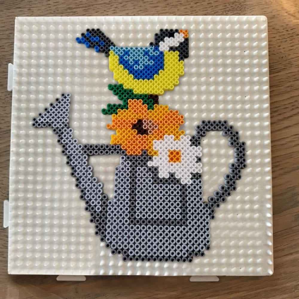 Rubbyoo Perler Beads Kit - Bird And Watering Pot | Floral Pixel Art | Diy Decorative Handicraft  - image 7
