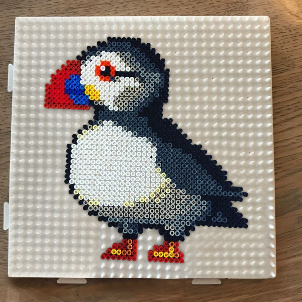 Rubbyoo Perler Beads Kit - Puffin Bird | Unique Bird Craft | Handmade Pixel Artwork - image 8